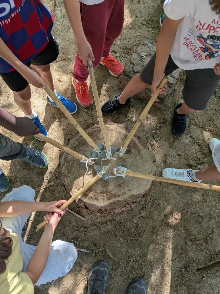 Taller bioconstrucción construyendo hachas